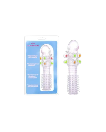 Funda Pene Texturada Con Tachas Transparente