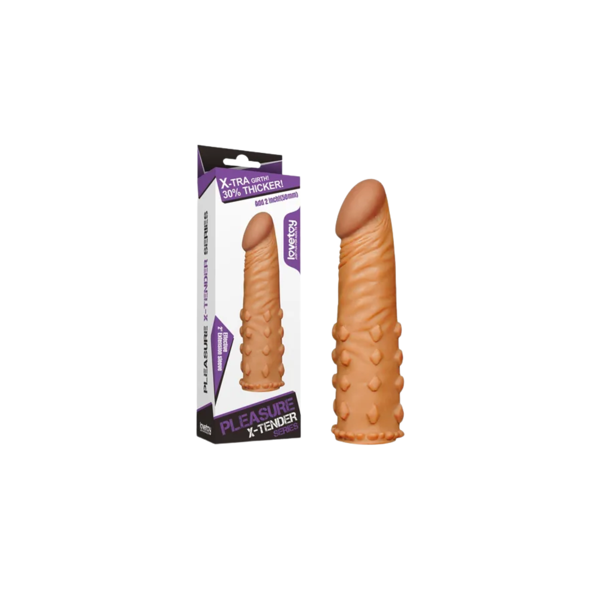 Funda para el Pene Add 2 Pleasure X Tender Marrón 1 Funda para el Pene Add 2 Pleasure X Tender Marrón