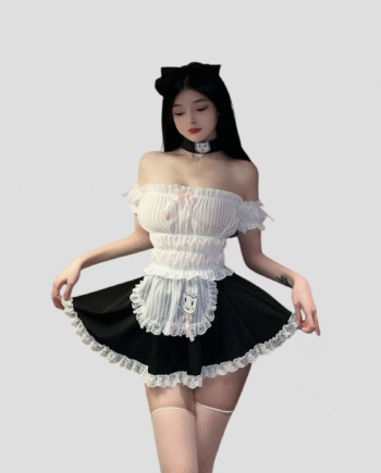 Conjunto De Lencería Uniforme De Mucama