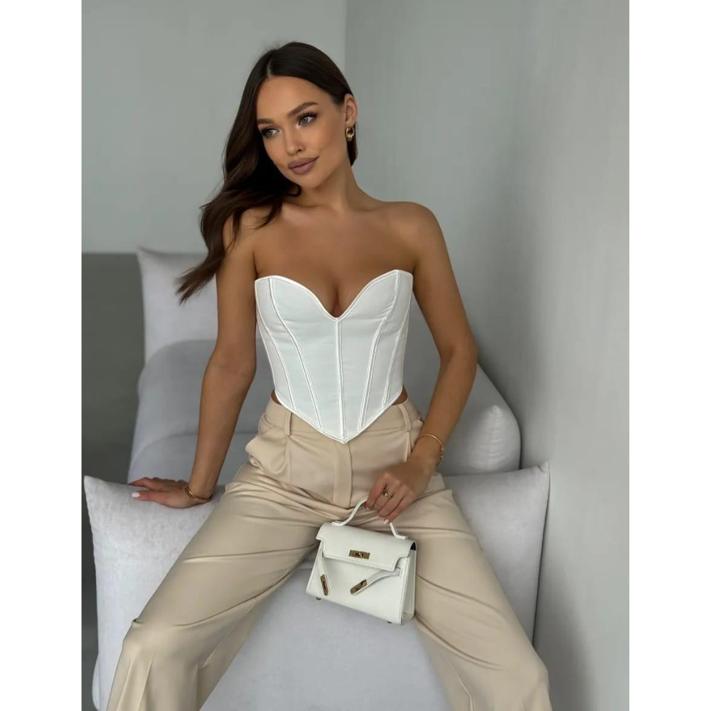 Corset Blanco Tipo Corazon Mari a Conchita