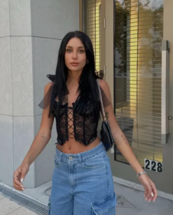 Corset De Encaje Negro Mari a Conchita