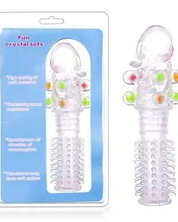 Funda Pene Texturada Con Tachas Transparente