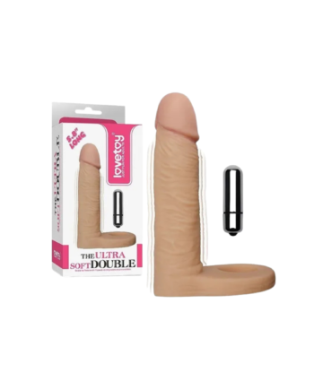 Anillo Con Dildo para doble estimulación anal y vaginal LOVETOY 5.8″ Con Balita Vibradora