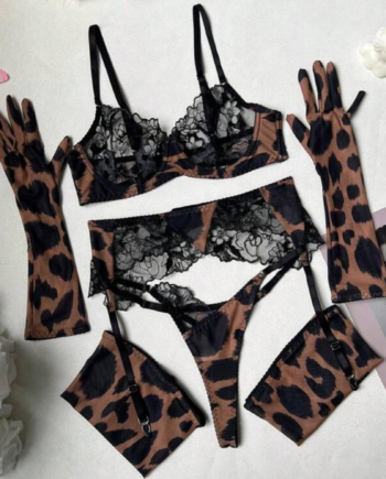Liguero Noir leopard